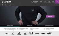 Czech Sports Goods Shopping Website: D-SPORT