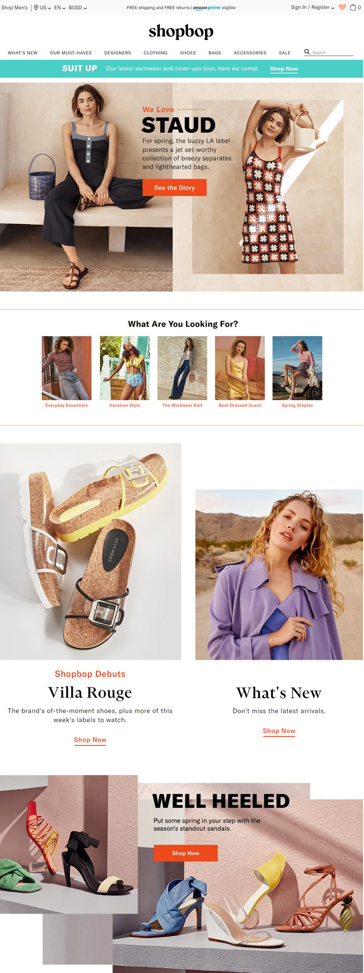 US Online Fashion Apparel and Accessories Shop: Shopbop - World68 ...
