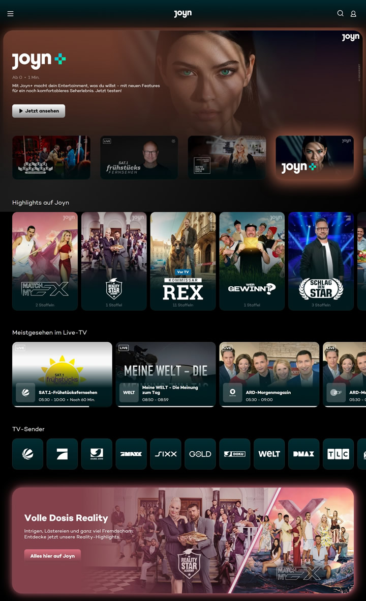 Joyn Germany: Stream series, movies, sports & live TV anytime
